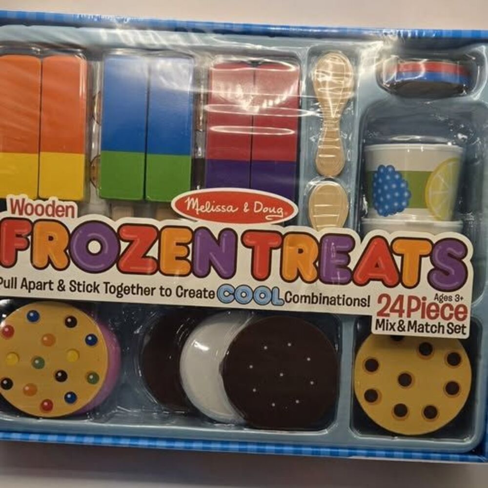 Melissa & Doug Wooden Frozen Treats Mix & Match Set 24pcs Pretend Play Age 3+